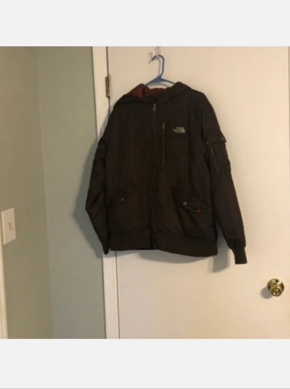 2000s The North Face Mens Brown Hooded Jacket Sz M